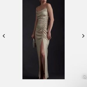BHLDN Elegant Beige Maxi Dress